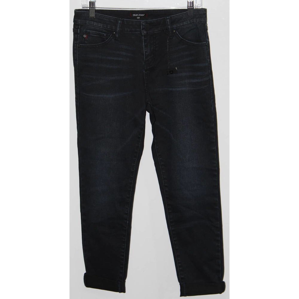 Womens Dear John Blue Denim Casual Cropped Skinny Jeans Pants Size 27 Size 4 NWT